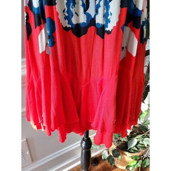 Free People Women's Multicolor Polyester Sleeveless Knee Length Strappy Dress XS - Picture 4 of 10